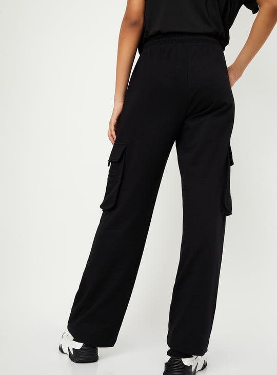 Women Solid Sports Cargos