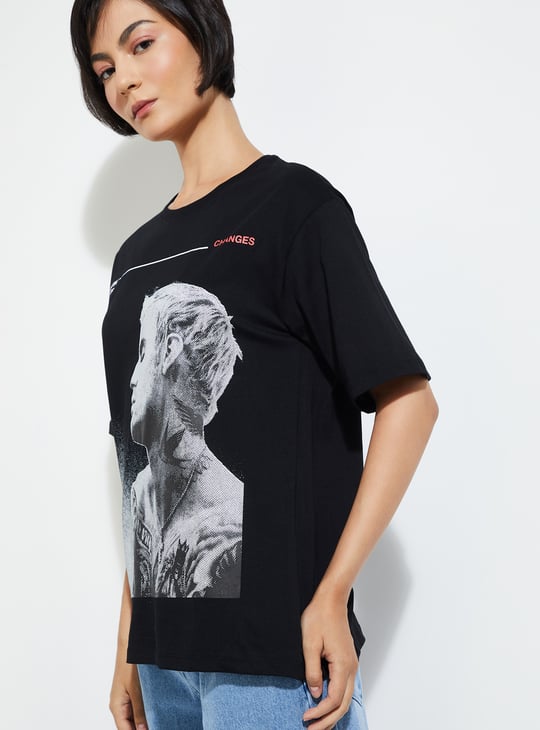 ALAYA F x URB_N Women Justin Beiber Printed T-shirt