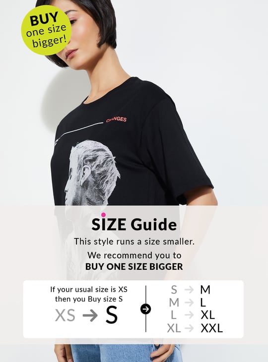 ALAYA F x URB_N Women Justin Beiber Printed T-shirt