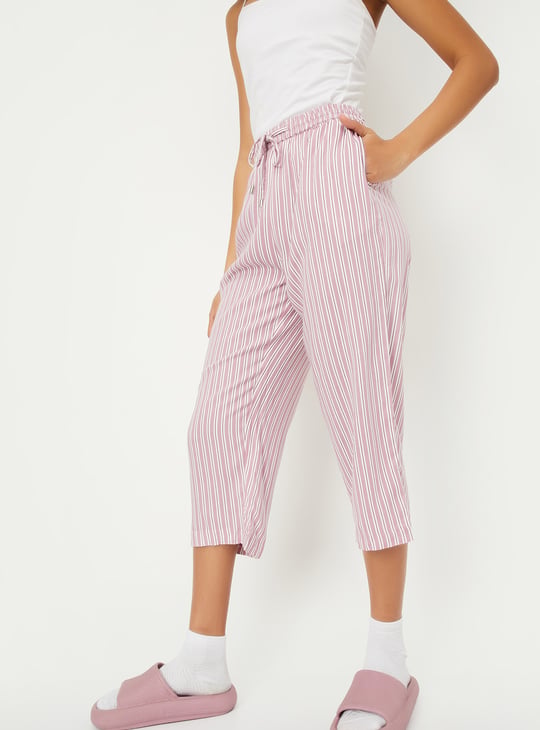 Women Striped Capri