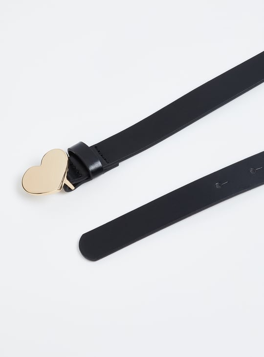 Buy Women Solid Belt with Heart Buckle Online at just Rs. 299.0