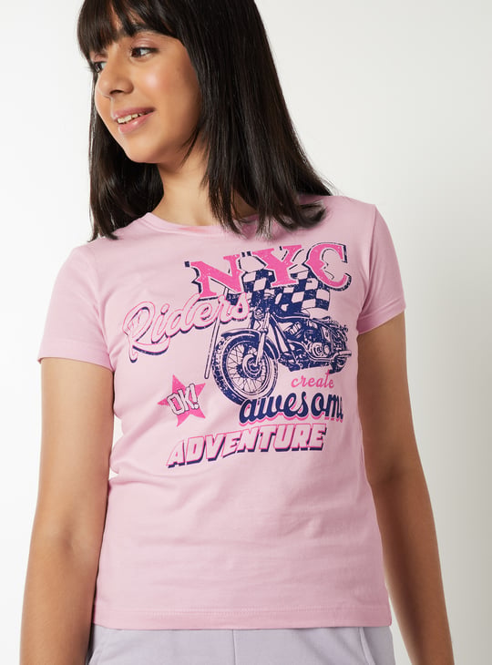 Girls Printed T-shirt - Pack of 2