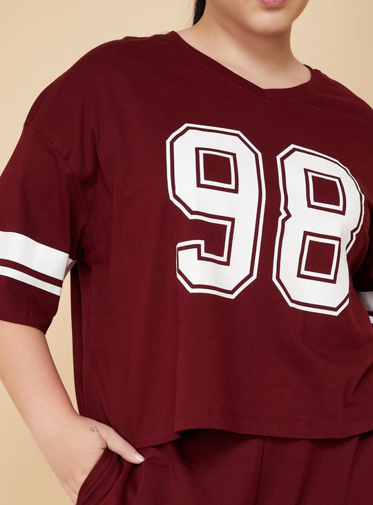 Women Printed Boxy Fit T-shirt