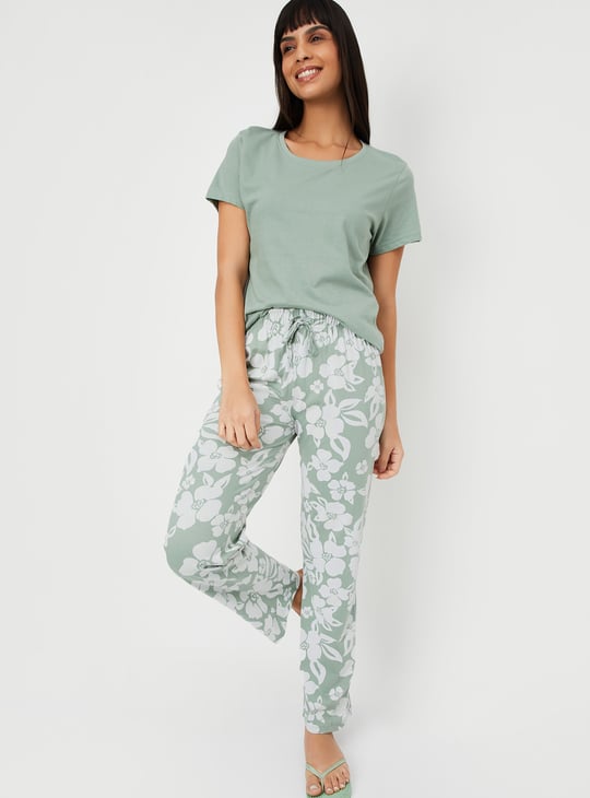 Women Floral Print PJ Set