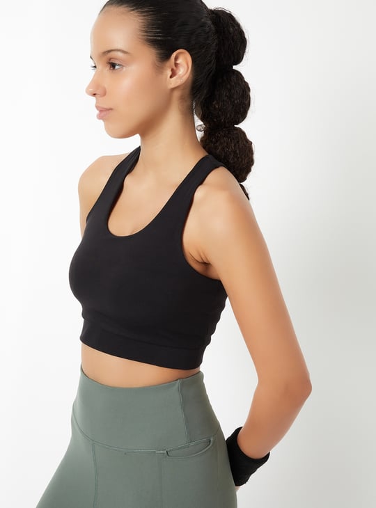 Women Solid Quick Dry Sports Bra