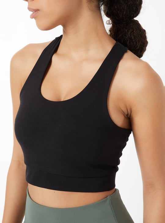 Women Solid Quick Dry Sports Bra