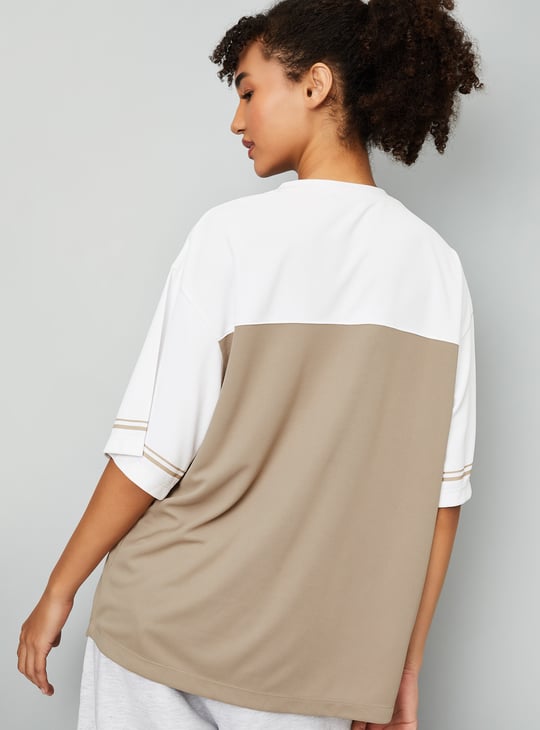 Women Printed Oversized Sports T-shirt