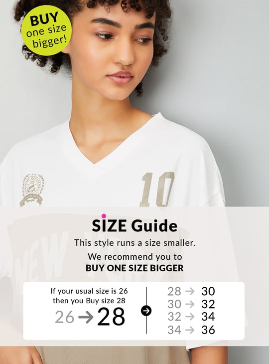 Women Printed Oversized Sports T-shirt