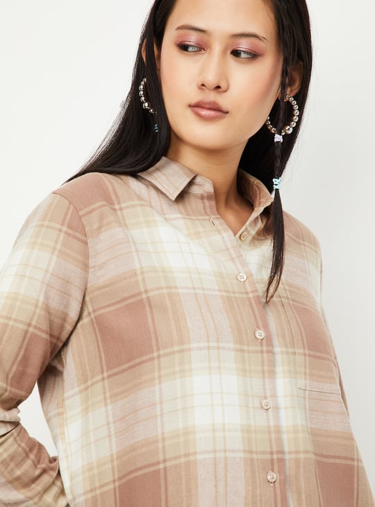 Women Checked Regular Fit Shirt