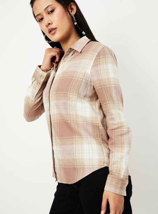 Women Checked Regular Fit Shirt