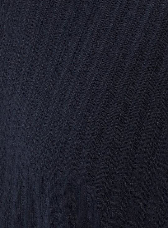 Men Textured Regular Fit Polo T-shirt