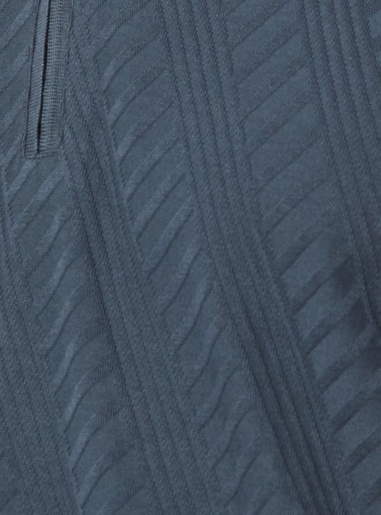 Men Textured Regular Fit Polo T-shirt