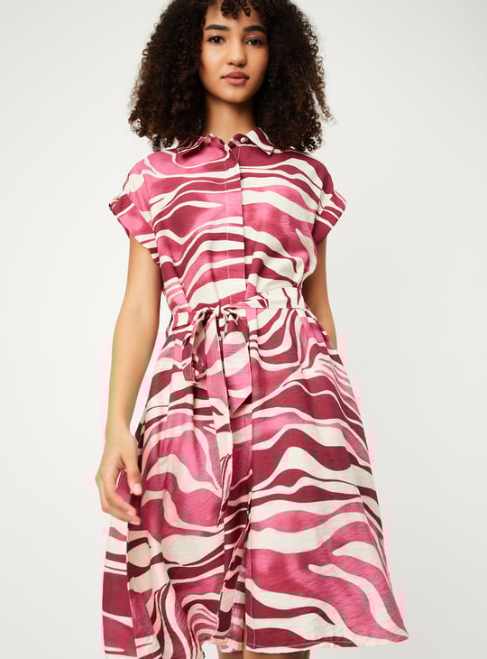 Women Printed Shirt Dress