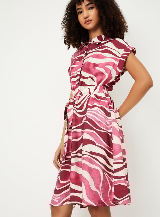Women Printed Shirt Dress
