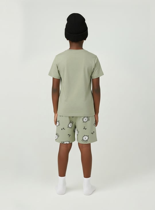Boys Printed Shorts Set