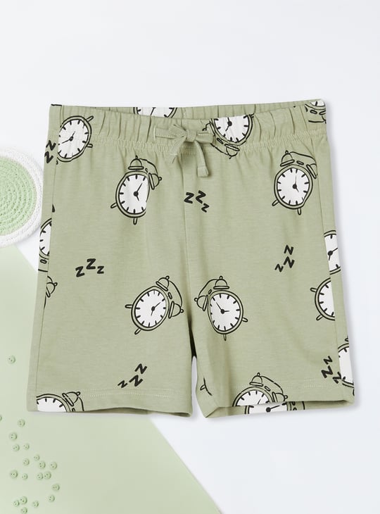 Boys Printed Shorts Set