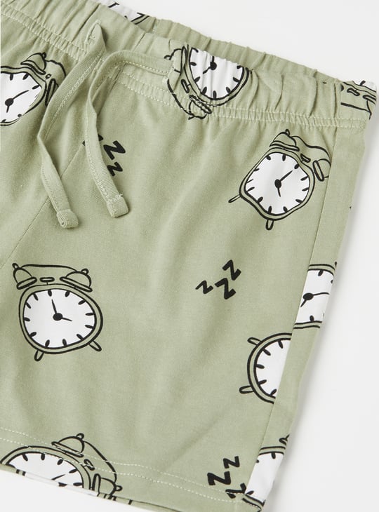 Boys Printed Shorts Set