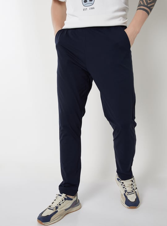 Men Solid Slim Fit Track Pants