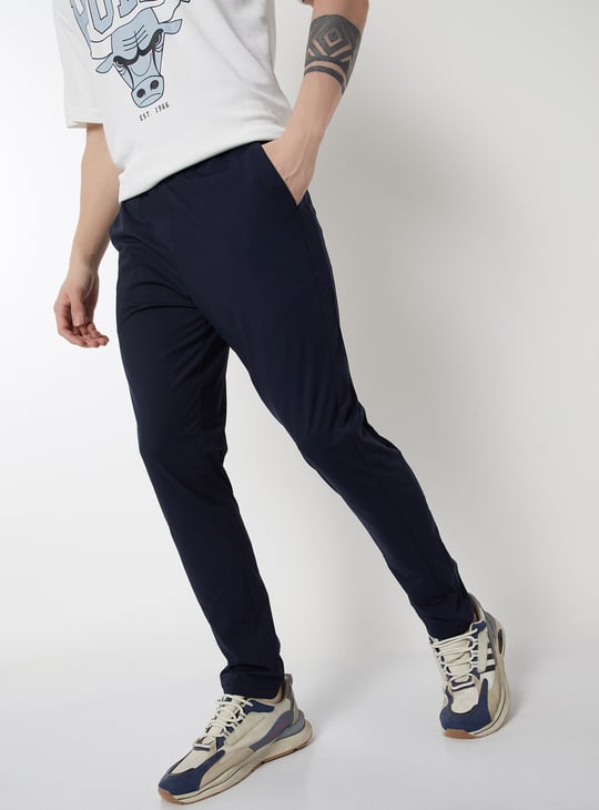 Men Solid Slim Fit Track Pants