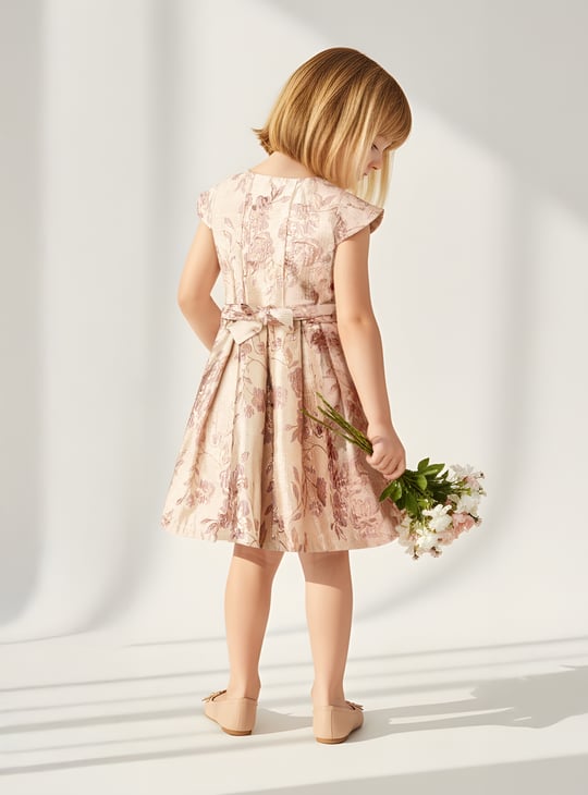 Girls Floral Embellished A-line Dress