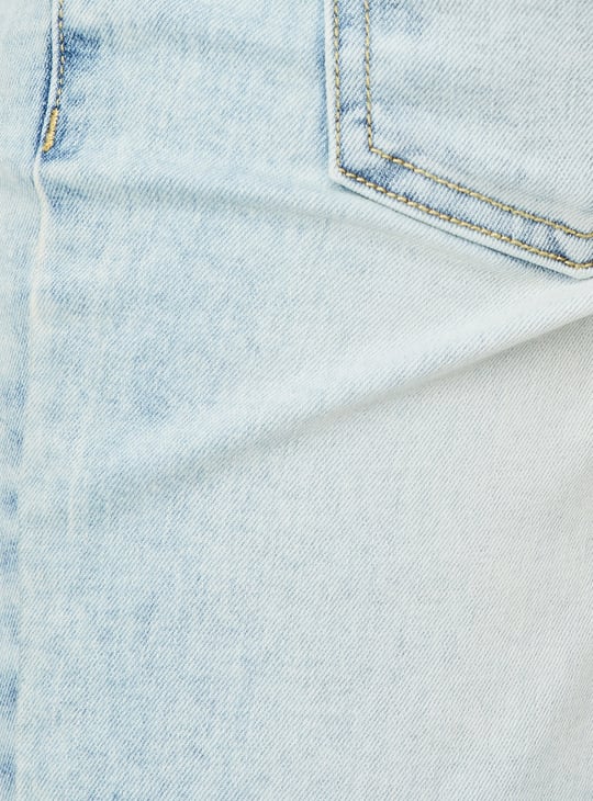 Women Washed Ankle Grazer Jeans