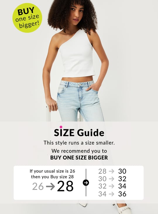 Women Washed Ankle Grazer Jeans