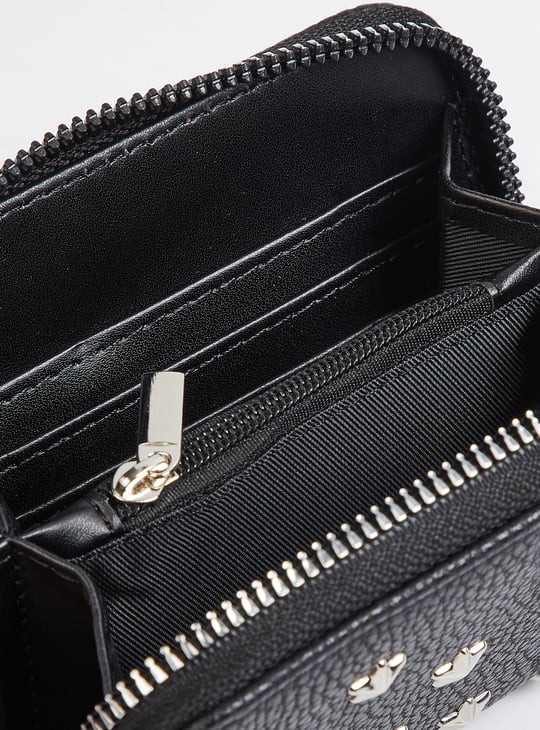 Women Star-Studded Zip-around Wallet