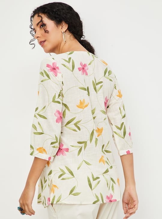 Women Floral Print Tunic