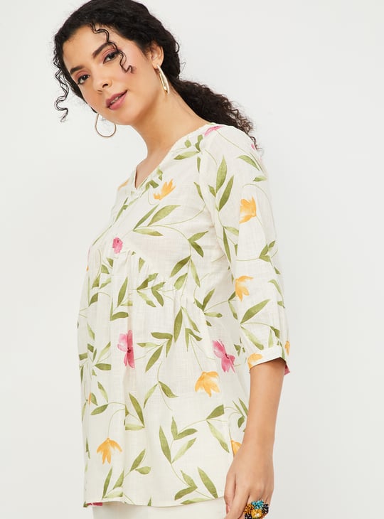 Women Floral Print Tunic