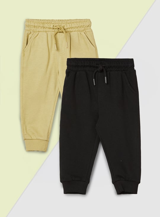 Boys Solid Joggers - Pack of 2