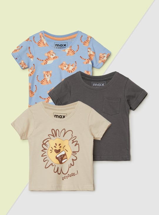 Boys Printed T-shirt - Pack of 3