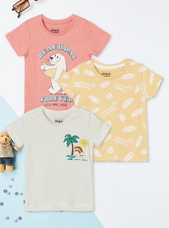 Boys Printed T-shirt - Pack of 3