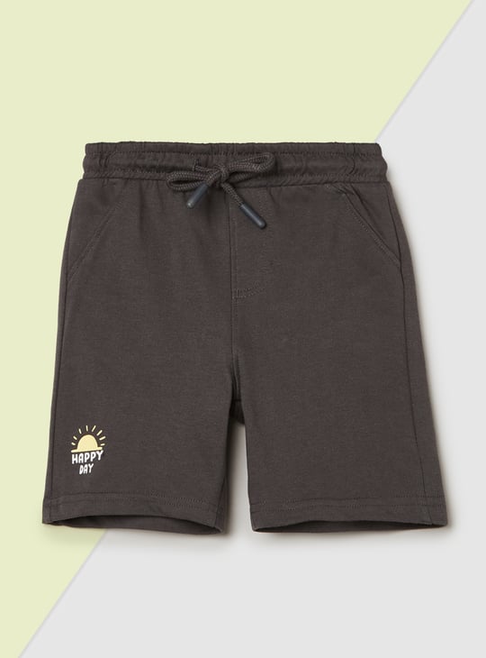 Boys Solid Shorts - Pack of 2
