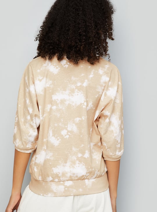 Women Tie Dye Print Sports T-shirt