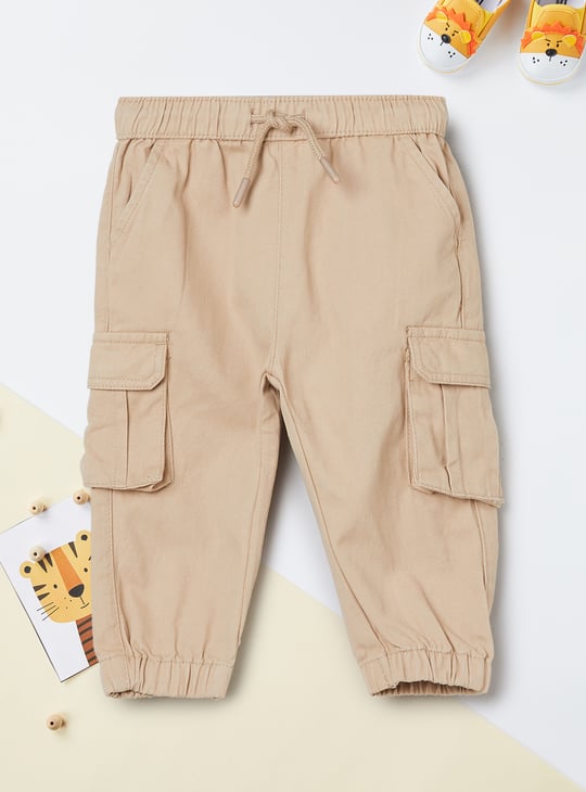 Boys Solid Cargo Joggers