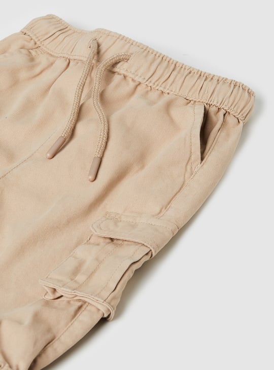 Boys Solid Cargo Joggers