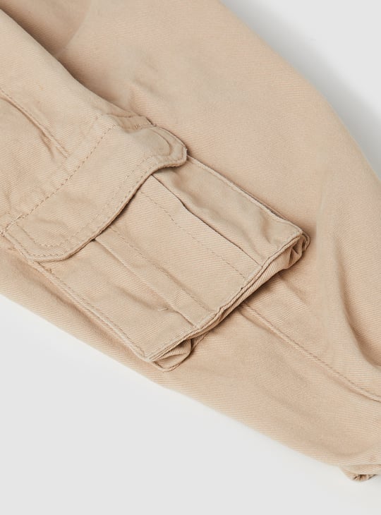 Boys Solid Cargo Joggers