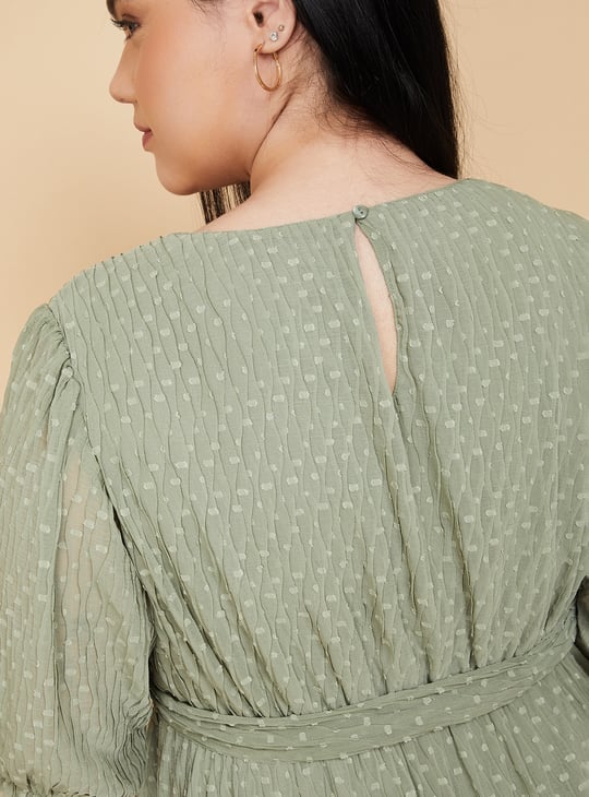 Women Swiss Dot Tiered Dress