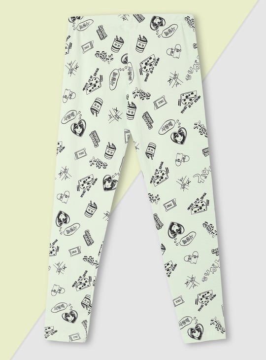 Girls Printed Leggings - Pack of 2