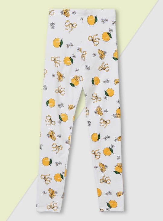 Girls Printed Leggings - Pack of 2