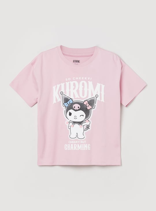 Girls Relaxed Fit Kuromi Print T-shirt