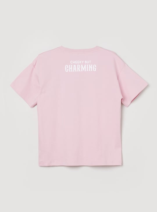 Girls Relaxed Fit Kuromi Print T-shirt