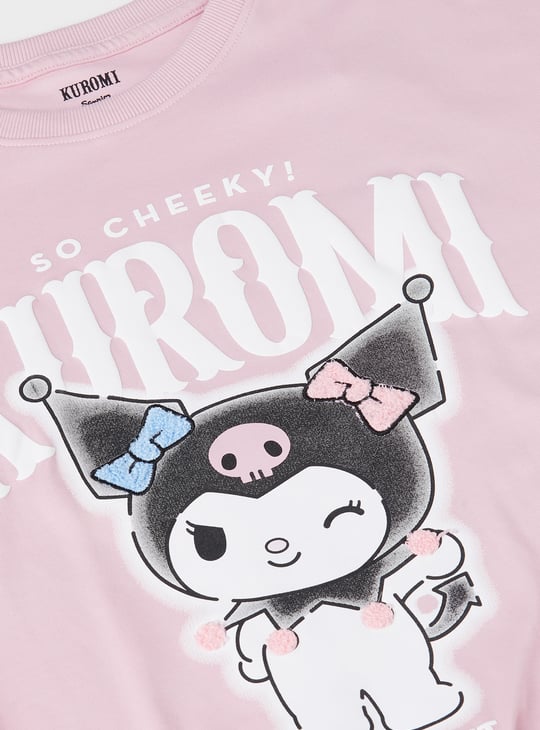 Girls Relaxed Fit Kuromi Print T-shirt