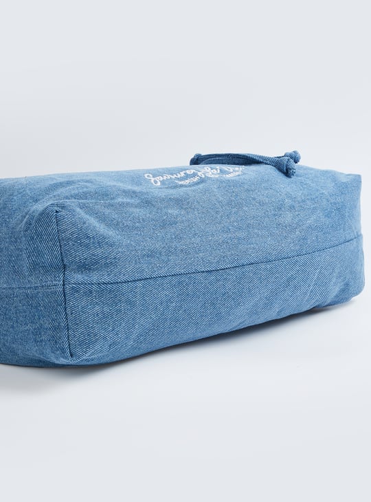 Women Embroidered Denim Shoulder Bag