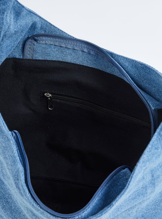 Women Embroidered Denim Shoulder Bag