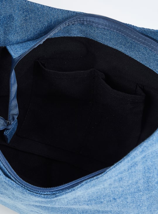 Women Embroidered Denim Shoulder Bag