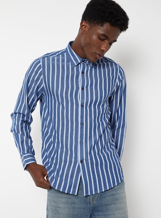 Men Striped Slim Fit Shirt