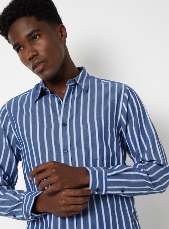 Men Striped Slim Fit Shirt