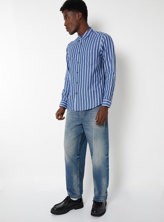 Men Striped Slim Fit Shirt