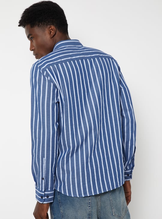 Men Striped Slim Fit Shirt